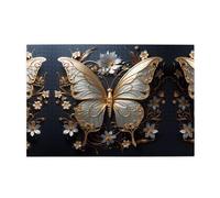 Jigsaw Puzzles1000 Piece Yyhwhjde Gold White Butterflies Picture Educational Intellectual Wooden Puzzles, Fun Puzzles, Stress Relieving Puzzles
