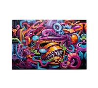 Jigsaw Puzzles1000 Piece Yyhwhjde Graffiti Hip Hop Prints Quality Wooden Puzzle for Adults and Kids, Fun Puzzles, Stress Relieving Puzzles