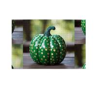 Jigsaw Puzzles1000 Piece Yyhwhjde Green Polka Dot Pumpkin Picture Educational Intellectual Wooden Puzzles, Fun Puzzles, Stress Relieving Puzzles