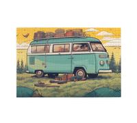 Jigsaw Puzzles1000 Piece Yyhwhjde Happy Campers Picture Educational Intellectual Wooden Puzzles, Fun Puzzles, Stress Relieving Puzzles