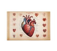 Jigsaw Puzzles1000 Piece Yyhwhjde Human Anatomy Heart Chart Picture Educational Intellectual Wooden Puzzles, Fun Puzzles, Stress Relieving Puzzles