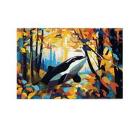 Jigsaw Puzzles1000 Piece Yyhwhjde Killer Whale in The Woods Prints Quality Wooden Puzzle for Adults and Kids, Fun Puzzles, Stress Relieving Puzzles