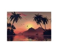 Jigsaw Puzzles1000 Piece Yyhwhjde Lake at Sunset Prints Quality Wooden Puzzle for Adults and Kids, Fun Puzzles, Stress Relieving Puzzles