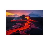 Jigsaw Puzzles1000 Piece Yyhwhjde Lava Fire Sea Prints Quality Wooden Puzzle for Adults and Kids, Fun Puzzles, Stress Relieving Puzzles
