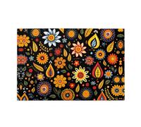 Jigsaw Puzzles1000 Piece Yyhwhjde Leaves Mixed with Flowers Prints Quality Wooden Puzzle for Adults and Kids, Fun Puzzles, Stress Relieving Puzzles