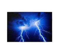 Jigsaw Puzzles1000 Piece Yyhwhjde Lightning Storm Prints Quality Wooden Puzzle for Adults and Kids, Fun Puzzles, Stress Relieving Puzzles