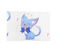 Jigsaw Puzzles1000 Piece Yyhwhjde Little Blue Cat Wearing Bells Picture Educational Intellectual Wooden Puzzles, Fun Puzzles, Stress Relieving Puzzles