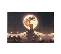 Jigsaw Puzzles1000 Piece Yyhwhjde Little Brown Bear Watching The Moon Prints Educational Intellectual Wooden Puzzles, Fun Puzzles, Stress Relieving Game