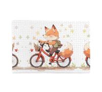 Jigsaw Puzzles1000 Piece Yyhwhjde Little Fox On A Ride Prints Educational Intellectual Wooden Puzzles, Fun Puzzles, Stress Relieving Game