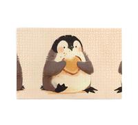 Jigsaw Puzzles1000 Piece Yyhwhjde Little Penguin Eating Bread Prints Educational Intellectual Wooden Puzzles, Fun Puzzles, Stress Relieving Game