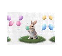 Jigsaw Puzzles1000 Piece Yyhwhjde Little Rabbit Playing Happily Picture Educational Intellectual Wooden Puzzles, Fun Puzzles, Stress Relieving Puzzles
