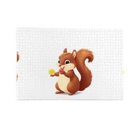 Jigsaw Puzzles1000 Piece Yyhwhjde Little Squirrel Eating Gummy Candy Prints Quality Wooden Puzzle for Adults and Kids, Fun Puzzles, Stress Relieving Puzzles
