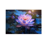 Jigsaw Puzzles1000 Piece Yyhwhjde Lotus Flower Prints Quality Wooden Puzzle for Adults and Kids, Fun Puzzles, Stress Relieving Puzzles