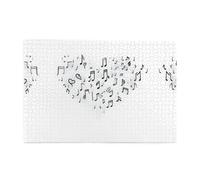 Jigsaw Puzzles1000 Piece Yyhwhjde Love Made of Musical Notes Prints Educational Intellectual Wooden Puzzles, Fun Puzzles, Stress Relieving Game