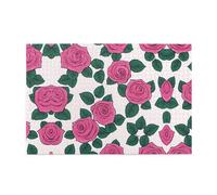Jigsaw Puzzles1000 Piece Yyhwhjde Many Beautiful Pink Roses Pattern Quality Wooden Puzzle for Adults and Kids, Fun Puzzles, Stress Relieving Puzzles