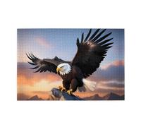 Jigsaw Puzzles1000 Piece Yyhwhjde Mighty Bald Eagle Prints Quality Wooden Puzzle for Adults and Kids, Fun Puzzles, Stress Relieving Puzzles
