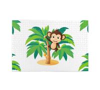 Jigsaw Puzzles1000 Piece Yyhwhjde Monkey On The Coconut Tree Picture Educational Intellectual Wooden Puzzles, Fun Puzzles, Stress Relieving Puzzles