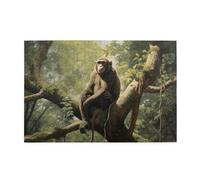 Jigsaw Puzzles1000 Piece Yyhwhjde Monkey Sitting On A Tree Pattern Quality Wooden Puzzle for Adults and Kids, Fun Puzzles, Stress Relieving Puzzles