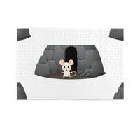 Jigsaw Puzzles1000 Piece Yyhwhjde Mouse in The Pit Picture Educational Intellectual Wooden Puzzles, Fun Puzzles, Stress Relieving Puzzles