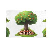 Jigsaw Puzzles1000 Piece Yyhwhjde Mushrooms Under The Fruit Tree Picture Educational Intellectual Wooden Puzzles, Fun Puzzles, Stress Relieving Puzzles