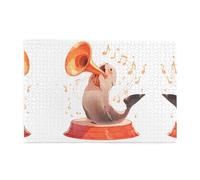 Jigsaw Puzzles1000 Piece Yyhwhjde Music Festival Seal Prints Educational Intellectual Wooden Puzzles, Fun Puzzles, Stress Relieving Game