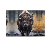 Jigsaw Puzzles1000 Piece Yyhwhjde North American Bison Picture Educational Intellectual Wooden Puzzles, Fun Puzzles, Stress Relieving Puzzles