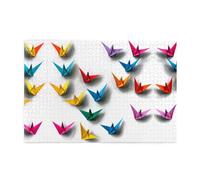 Jigsaw Puzzles1000 Piece Yyhwhjde Origami Thousand Paper Crane Prints Quality Wooden Puzzle for Adults and Kids, Fun Puzzles, Stress Relieving Puzzles