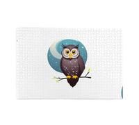 Jigsaw Puzzles1000 Piece Yyhwhjde Owl in The Moonlight Picture Educational Intellectual Wooden Puzzles, Fun Puzzles, Stress Relieving Puzzles