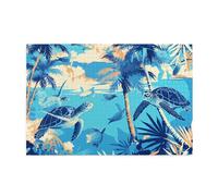 Jigsaw Puzzles1000 Piece Yyhwhjde Palm Trees and Sea Turtles Diving Underwater Pattern Quality Wooden Puzzle for Adults and Kids, Fun Puzzles, Stress Relieving Puzzles
