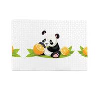 Jigsaw Puzzles1000 Piece Yyhwhjde Panda Eating Orange Prints Educational Intellectual Wooden Puzzles, Fun Puzzles, Stress Relieving Game