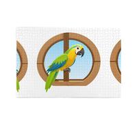 Jigsaw Puzzles1000 Piece Yyhwhjde Parrot in The Small Window Prints Educational Intellectual Wooden Puzzles, Fun Puzzles, Stress Relieving Game