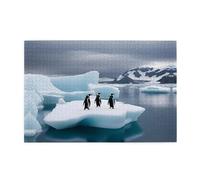 Jigsaw Puzzles1000 Piece Yyhwhjde Penguins On The Iceberg Prints Quality Wooden Puzzle for Adults and Kids, Fun Puzzles, Stress Relieving Puzzles
