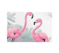 Jigsaw Puzzles1000 Piece Yyhwhjde Pink Flamingo Picture Educational Intellectual Wooden Puzzles, Fun Puzzles, Stress Relieving Puzzles