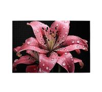 Jigsaw Puzzles1000 Piece Yyhwhjde Polka Dot Pink Flower Pattern Quality Wooden Puzzle for Adults and Kids, Fun Puzzles, Stress Relieving Puzzles
