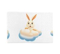 Jigsaw Puzzles1000 Piece Yyhwhjde Rabbit On The Cloud Prints Educational Intellectual Wooden Puzzles, Fun Puzzles, Stress Relieving Game