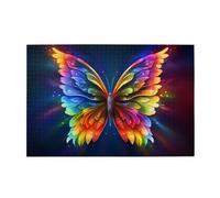 Jigsaw Puzzles1000 Piece Yyhwhjde Rainbow Butterfly Pattern Quality Wooden Puzzle for Adults and Kids, Fun Puzzles, Stress Relieving Puzzles