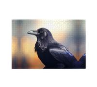 Jigsaw Puzzles1000 Piece Yyhwhjde Ravens Pattern Quality Wooden Puzzle for Adults and Kids, Fun Puzzles, Stress Relieving Puzzles