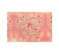 Jigsaw Puzzles1000 Piece Yyhwhjde Red Heart Flowers Prints Quality Wooden Puzzle for Adults and Kids, Fun Puzzles, Stress Relieving Puzzles