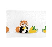 Jigsaw Puzzles1000 Piece Yyhwhjde Red Panda Eating Corn Prints Educational Intellectual Wooden Puzzles, Fun Puzzles, Stress Relieving Game