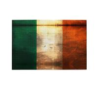 Jigsaw Puzzles1000 Piece Yyhwhjde Retro Irish Flag Picture Educational Intellectual Wooden Puzzles, Fun Puzzles, Stress Relieving Puzzles