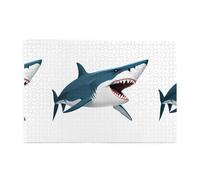 Jigsaw Puzzles1000 Piece Yyhwhjde Roaring Shark Prints Quality Wooden Puzzle for Adults and Kids, Fun Puzzles, Stress Relieving Puzzles