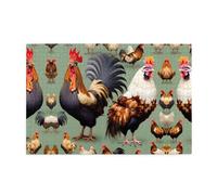 Jigsaw Puzzles1000 Piece Yyhwhjde Rooster and Chicken Picture Educational Intellectual Wooden Puzzles, Fun Puzzles, Stress Relieving Puzzles
