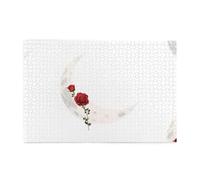 Jigsaw Puzzles1000 Piece Yyhwhjde Rose On The Moon Picture Educational Intellectual Wooden Puzzles, Fun Puzzles, Stress Relieving Puzzles