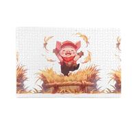 Jigsaw Puzzles1000 Piece Yyhwhjde Scarecrow Piglet Prints Quality Wooden Puzzle for Adults and Kids, Fun Puzzles, Stress Relieving Puzzles