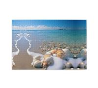 Jigsaw Puzzles1000 Piece Yyhwhjde Seashell Landscape On The Beach Prints Educational Intellectual Wooden Puzzles, Fun Puzzles, Stress Relieving Game