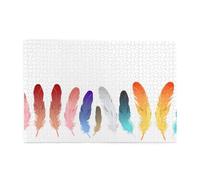 Jigsaw Puzzles1000 Piece Yyhwhjde Seven-Root Colored Feathers Picture Educational Intellectual Wooden Puzzles, Fun Puzzles, Stress Relieving Puzzles