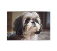 Jigsaw Puzzles1000 Piece Yyhwhjde Shih Tzu Dog Picture Educational Intellectual Wooden Puzzles, Fun Puzzles, Stress Relieving Puzzles