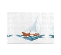 Jigsaw Puzzles1000 Piece Yyhwhjde Ship in The Wind and Waves Prints Educational Intellectual Wooden Puzzles, Fun Puzzles, Stress Relieving Game