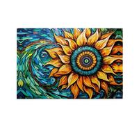 Jigsaw Puzzles1000 Piece Yyhwhjde Spinning Sunflower Prints Educational Intellectual Wooden Puzzles, Fun Puzzles, Stress Relieving Game