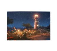 Jigsaw Puzzles1000 Piece Yyhwhjde Starfish Lighthouse Beach Pattern Quality Wooden Puzzle for Adults and Kids, Fun Puzzles, Stress Relieving Puzzles
